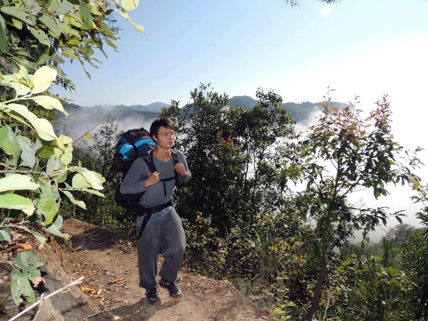 Peter on the trail in 2011, at the start of his travels