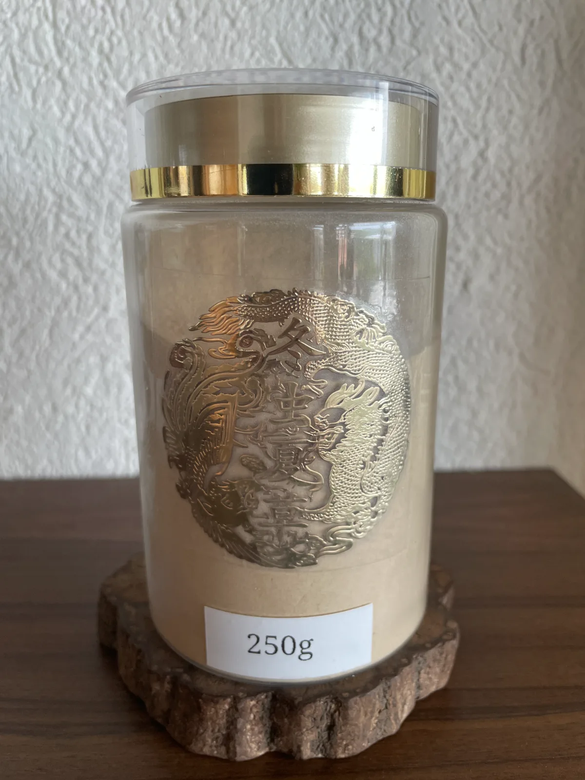 Jar of cultivated cordyceps powder